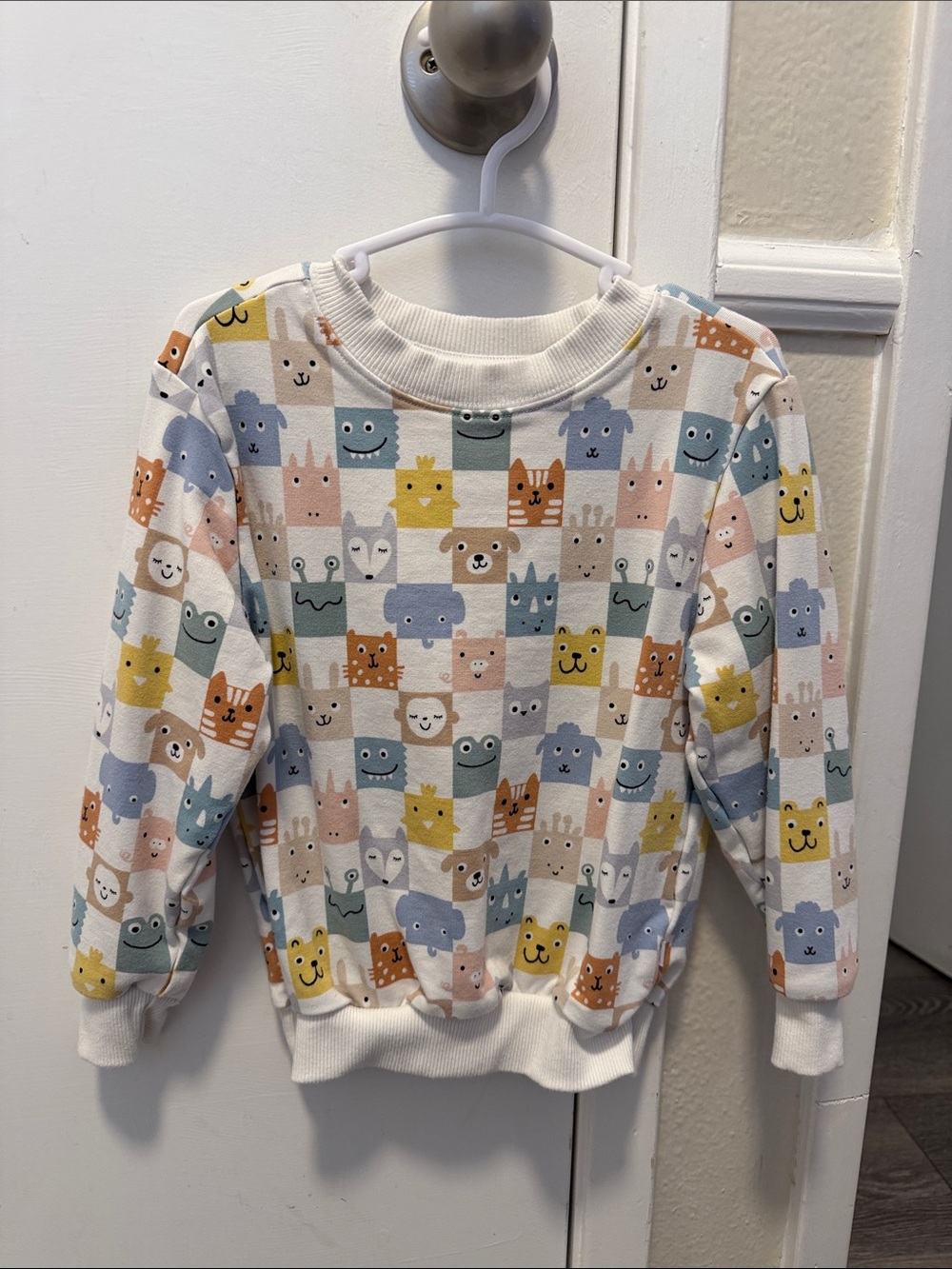 Little sleepies Animal Checkered Sweatshirt - Multicolor
